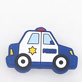 Motivperle Polizei-Auto - Schnullerkettenwelt